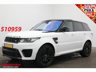 Schadeauto Land Rover Range Rover sport 5.0 V8 Supercharged SVR Pano 360° HUD Memory Meridian SHZ LrHZ Carbon 2015/2