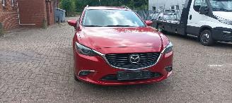 krockskadad bil auto Mazda 6 Bj 2-2015 2.2 4WD Automaat Navi Led koplampen led achterlichten leren Sportstoelen met Memory keyless Entry trekhaak 2015/2